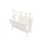 ÚJSÁGTARTÓ - fehér, Trend, fém (37/21/40cm) - Ambia Home