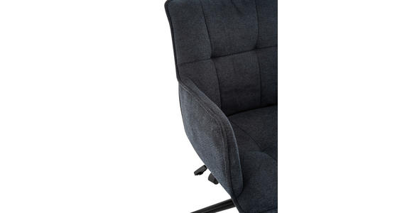 DREHSTUHL Webstoff Anthrazit, Schwarz - Anthrazit/Schwarz, Design, Kunststoff/Textil (57/84/92/64cm) - Novel