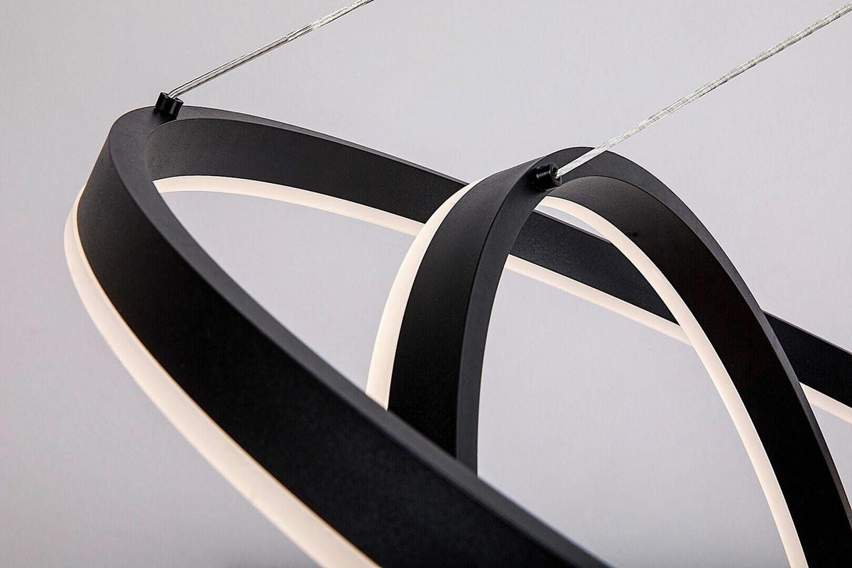 VISEČA NIHALNA LED-SVETILKA  Isaure //3000...6500 K// - črna/bela, Design, kovina/umetna masa (60/120cm)