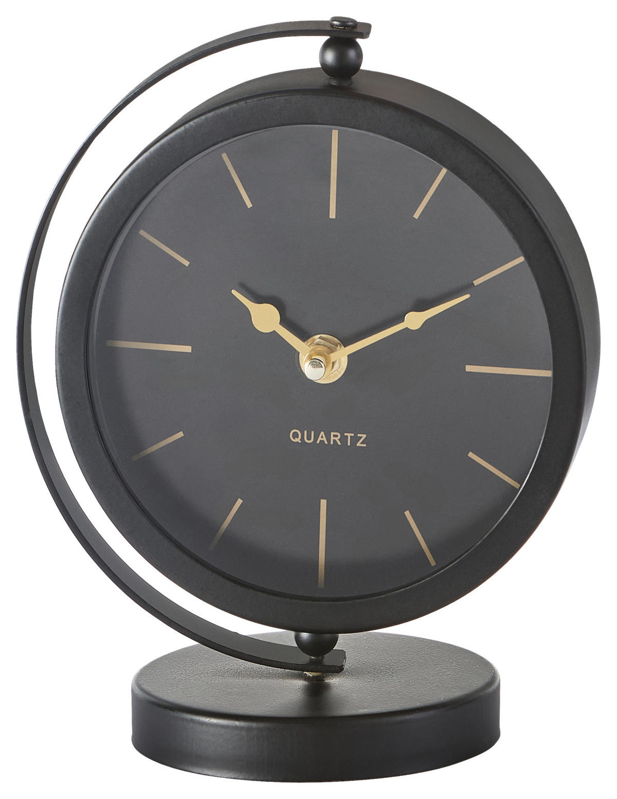 TISCHUHR  Schwarz  - Schwarz, Basics, Glas/Metall (16/10/20cm) - Boltze Home