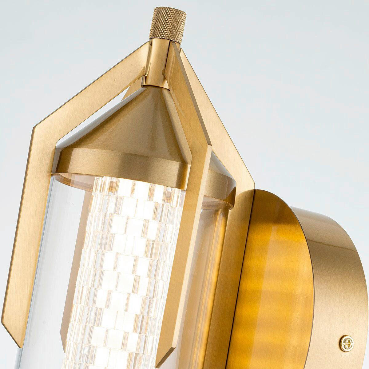 LED-WANDLEUCHTE 18/50,5/18 cm    - Goldfarben, Basics, Glas/Metall (18/50,5/18cm) - Elstead Lighting