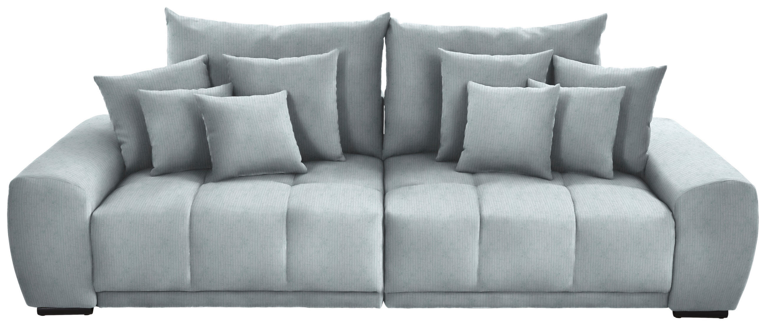 BIGSOFA Feincord Mintgrün  - Schwarz/Mintgrün, KONVENTIONELL, Holz/Textil (280/67/120cm) - Carryhome