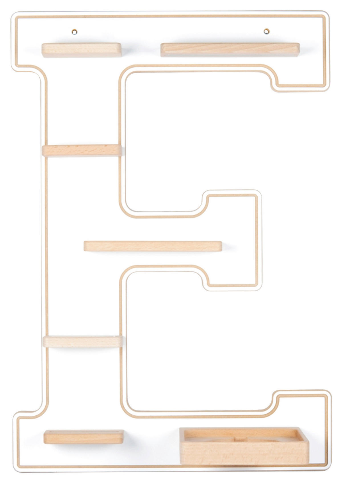 KINDERREGAL  - Weiss, Modern, Holzwerkstoff (38/54/19cm) - Livetastic