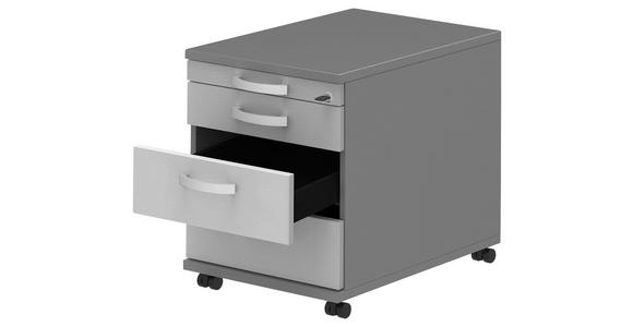 ROLLCONTAINER Anthrazit, Hellgrau - Anthrazit/Hellgrau, KONVENTIONELL, Holzwerkstoff/Metall (42,7/54,4/60cm) - Moderano