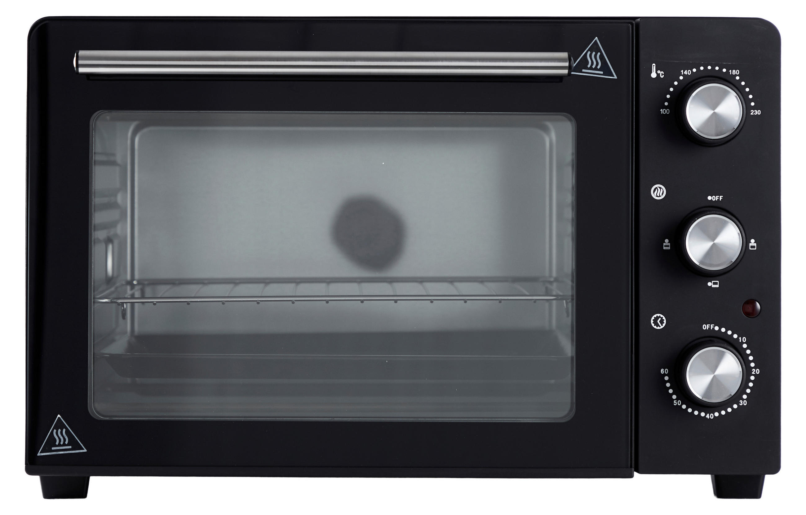 MINIBACKOFEN  - Schwarz, Basics, Kunststoff/Metall (55/37/44cm)