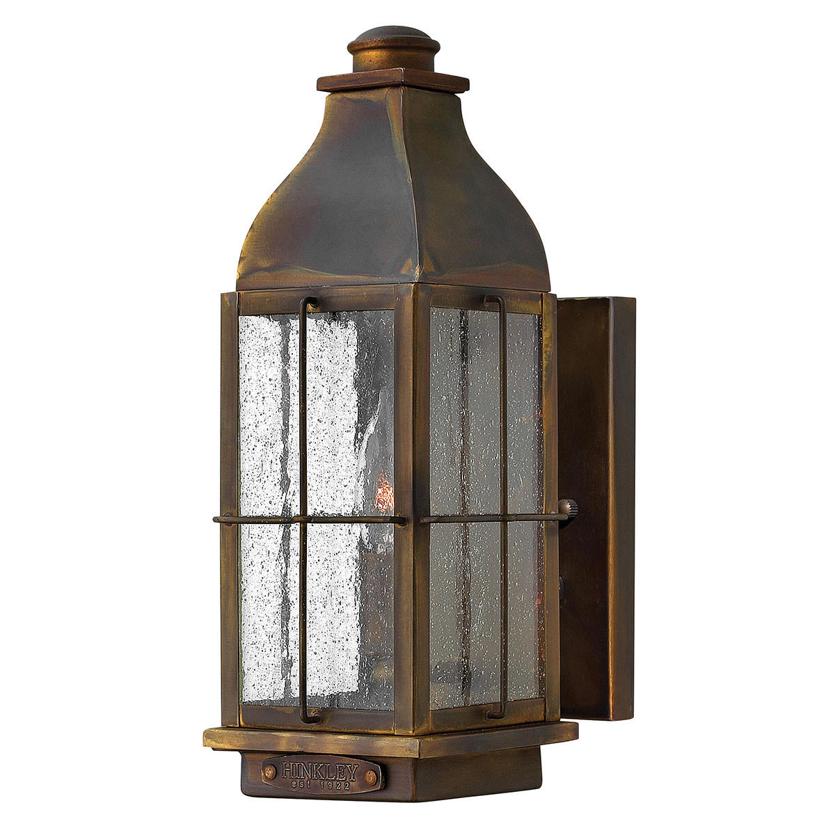 VÄGGLAMPA FÖR UTOMHUS - rödbrun, Klassisk, metall/glas (12.1/31.8/16.5cm) - Elstead Lighting