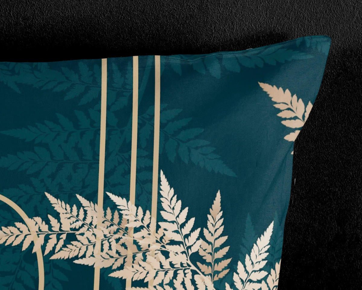 WENDEBETTWÄSCHE Malak Mikrofaser 135/200 cm  - Dunkelgrün/Grün, Natur, Textil (135/200cm)