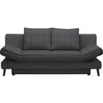 SCHLAFSOFA Sidney Anthrazit  inkl. Rückenkissen, Bettkasten, Schlaffunktion, Rücken echt, Armteilverstellung  - Anthrazit/Schwarz, Design, Textil/Metall (200/85/90cm) - Novel