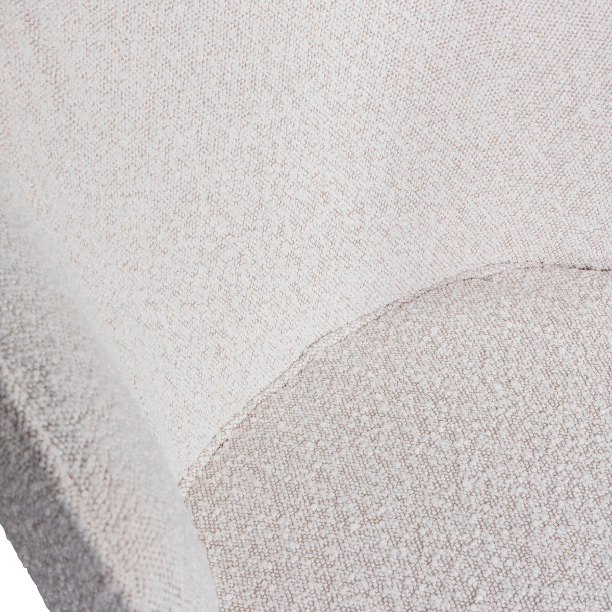 ARMLEHNSTUHL-SET 2 Stück stapelbar, Bezug abnehmbar Bouclé  - Schwarz/Naturfarben, Design, Textil/Metall (60/77/59cm) - Livetastic