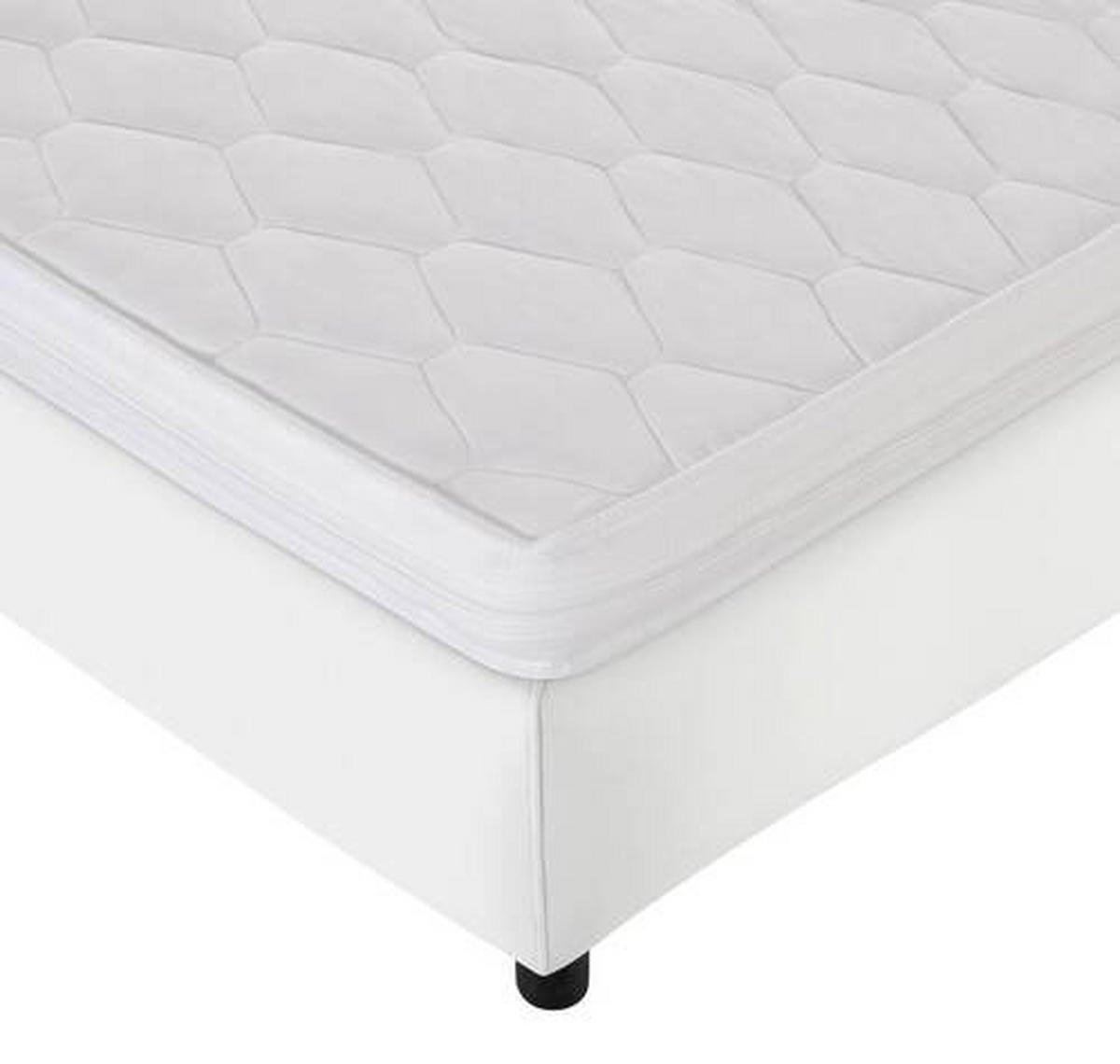 KALTSCHAUMMATRATZE CARAVAN 140/200 cm Höhe ca. 10 cm 7 -Zonen - Weiß, Basics, Kunststoff/Textil (140/200cm) - P & B