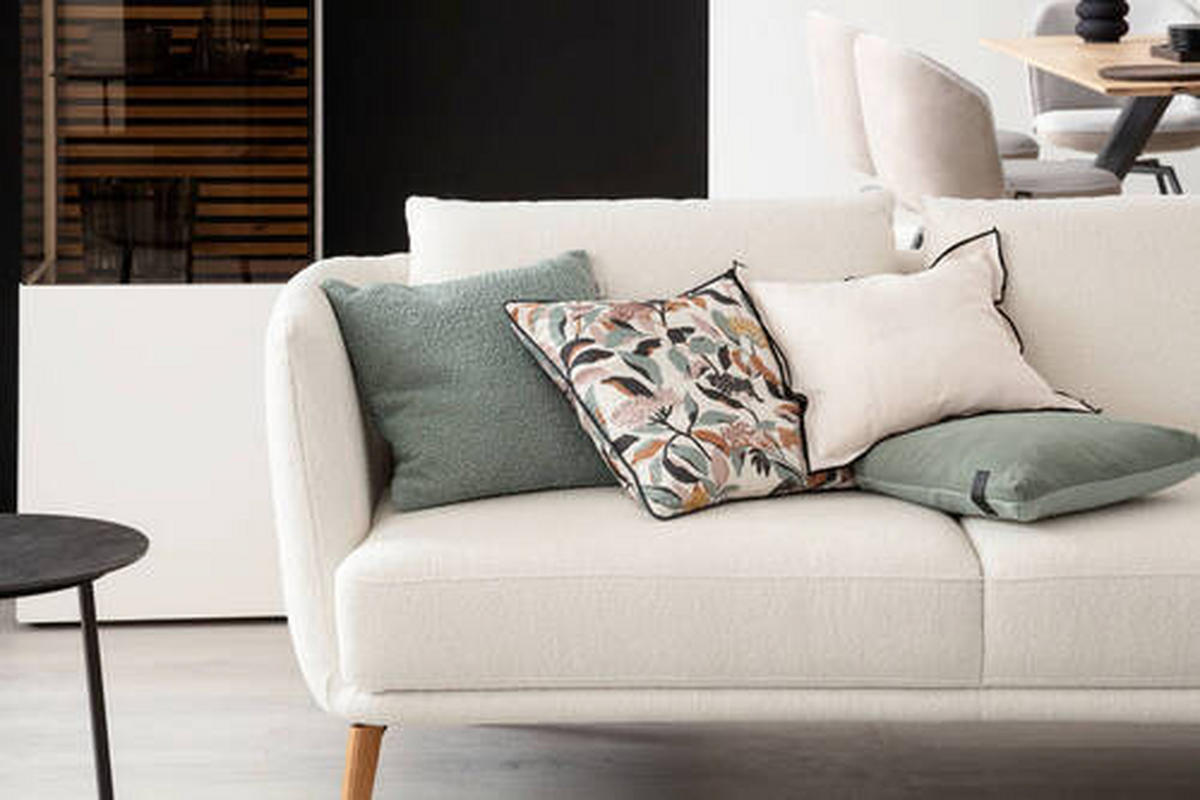 KISSENHÜLLE SW-BAY 43/43 cm  - Salbeigrün, Basics, Textil (43/43cm) - Schöner Wohnen