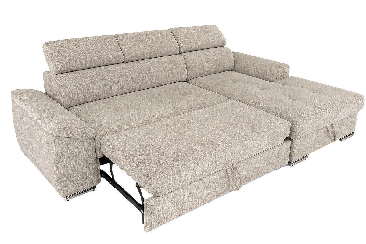 SAROKKANAPÉ textil szürke  - szürke, Basics, textil (275/81-98/185cm) - Carryhome