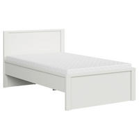 POSTELJA 120 cm   x 200 cm  , leseni material bela  - bela, Moderno, leseni material (120/200cm) - MID.YOU