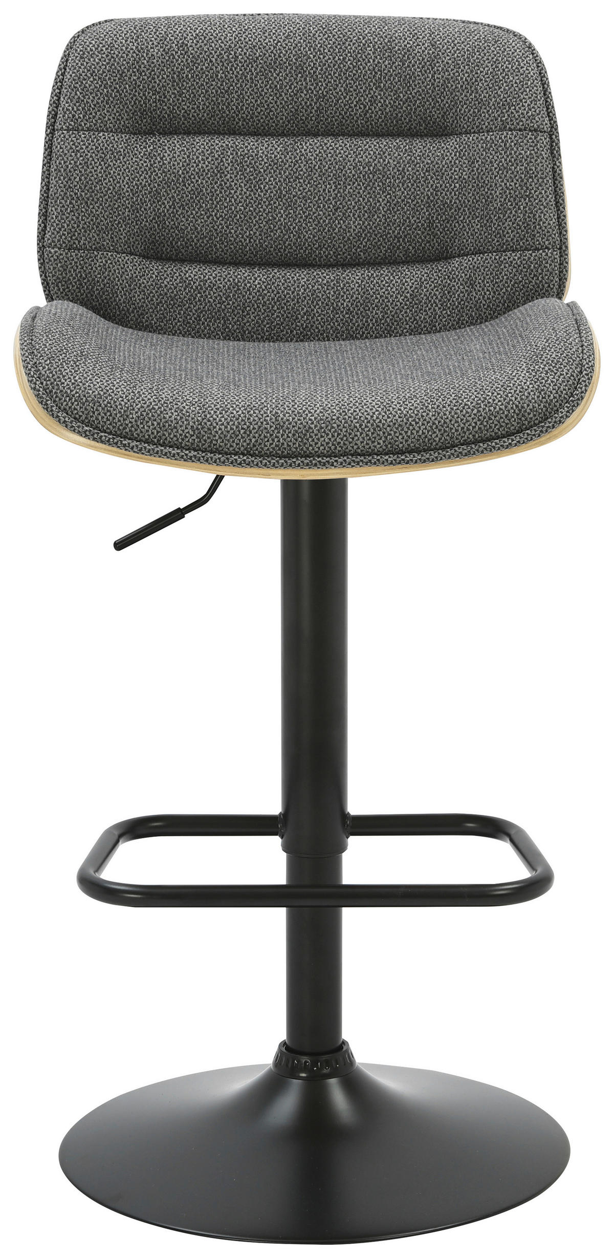 BARHOCKER in Naturfarben, Schwarz, Dunkelgrau  - Dunkelgrau/Schwarz, MODERN, Holz/Textil (47/87/109/50cm) - Livetastic
