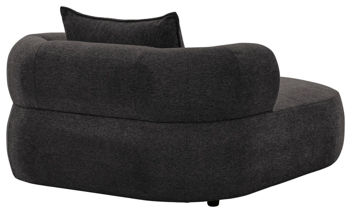 XXL-SESSEL Chenille Schwarz    - Schwarz, Design, Kunststoff/Textil (122/76/156cm) - Livetastic