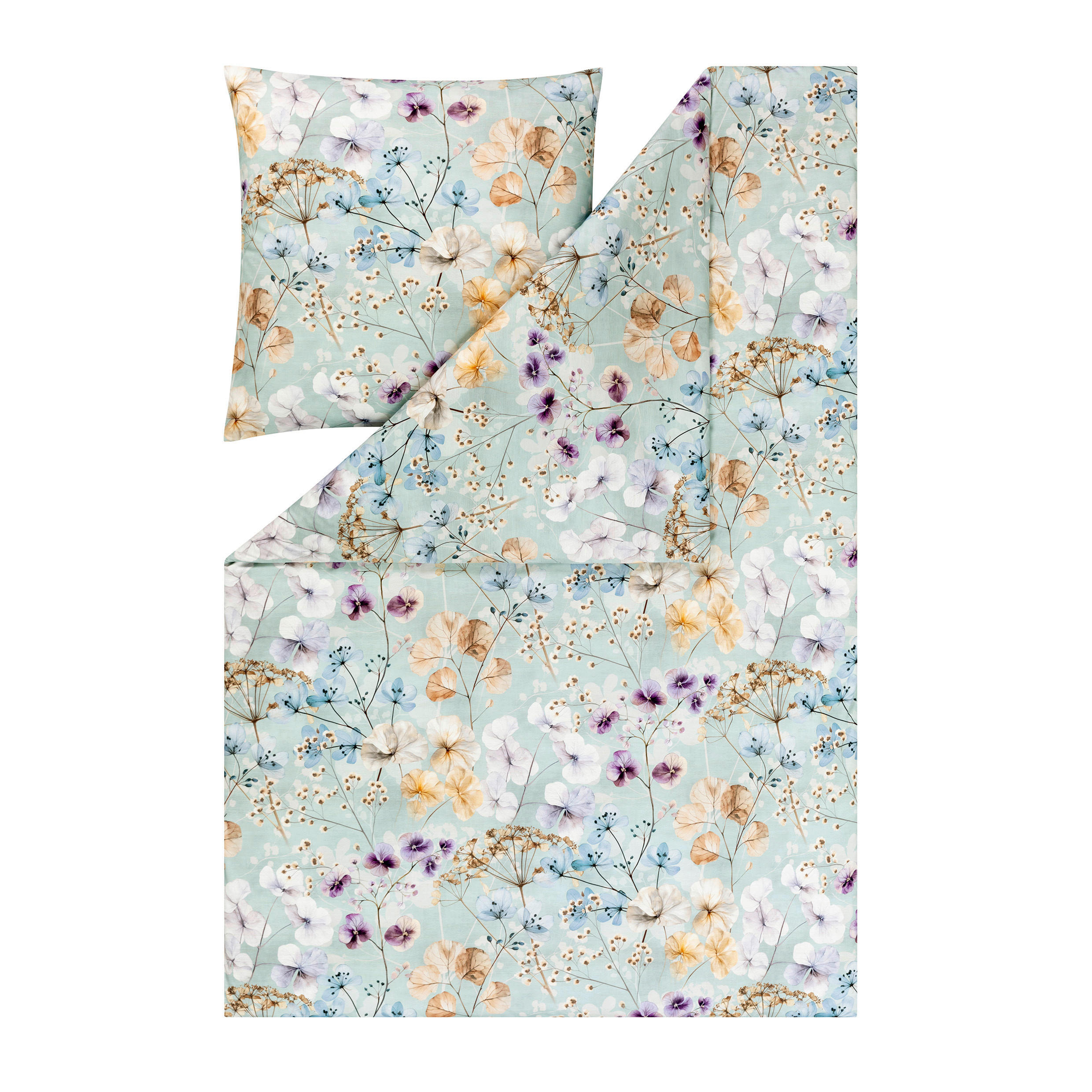 BETTWÄSCHE Atelier 155/220 cm  - Mintgrün, Design, Textil (155/220cm) - Estella
