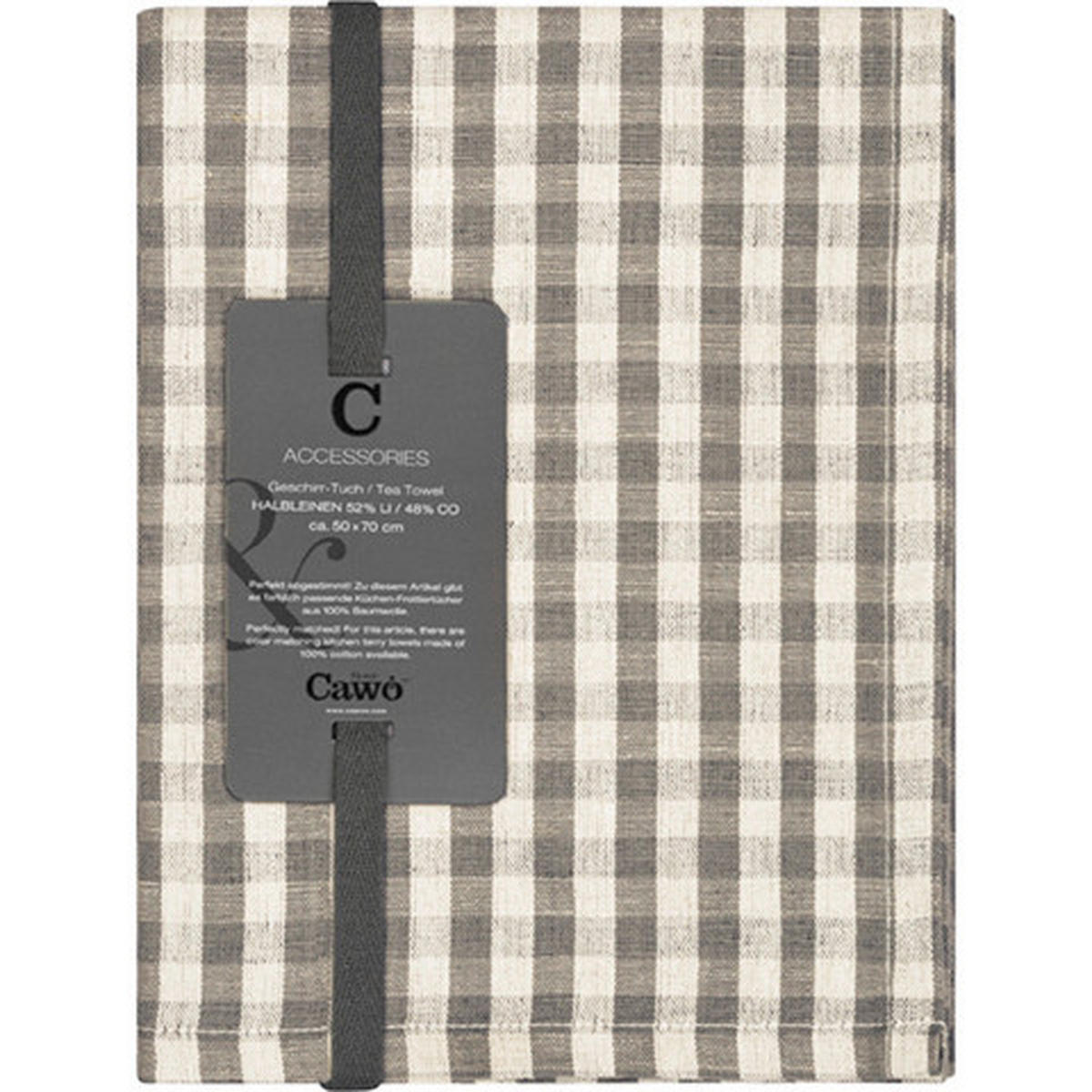 GESCHIRRTUCH Grau, Naturfarben  - Naturfarben/Grau, Basics, Textil (50/70cm) - Cawoe