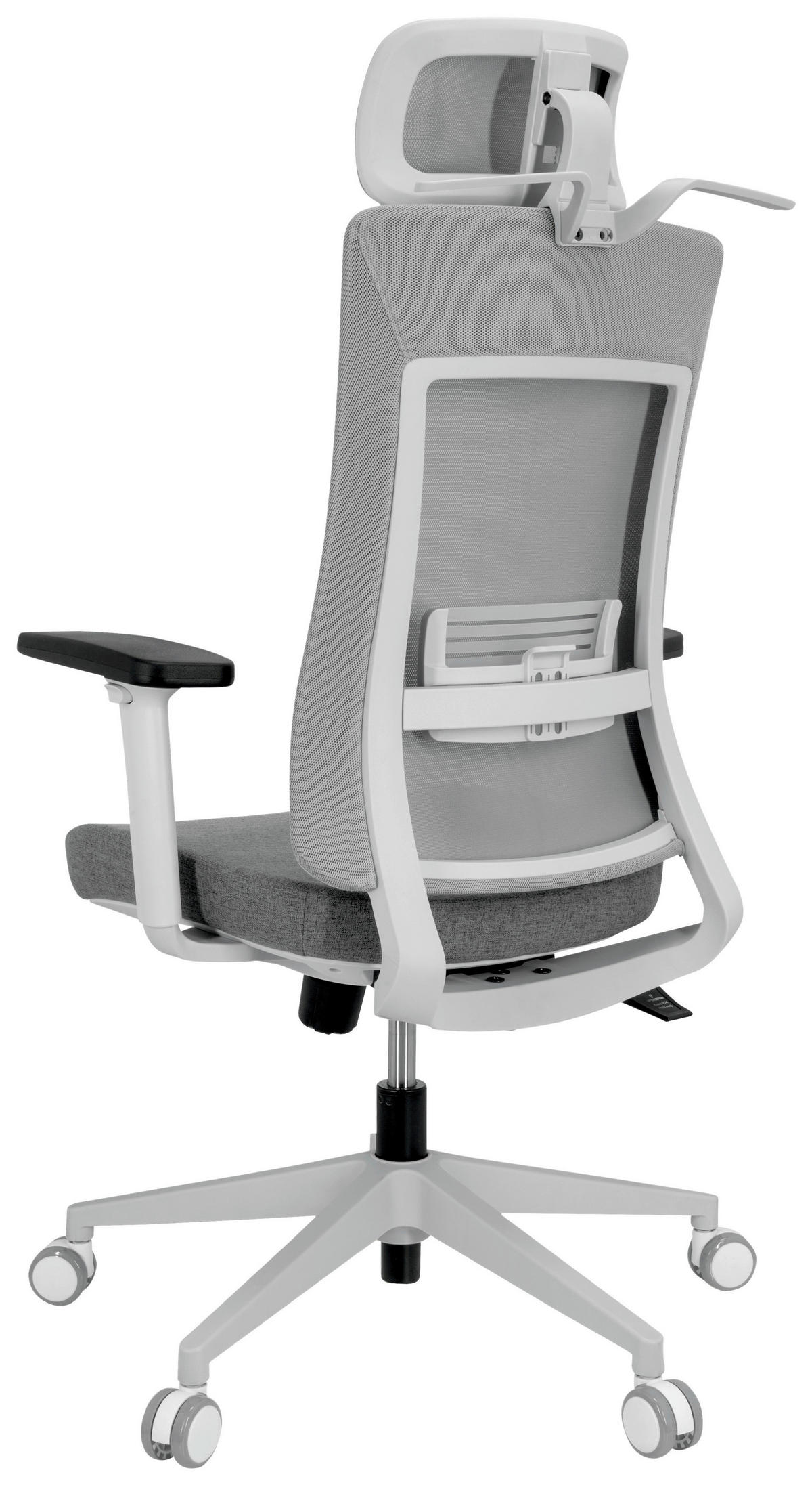 DREHSTUHL Netzbespannung, Flachgewebe Grau  - Grau, Basics, Kunststoff/Textil (66/120/60cm) - MID.YOU
