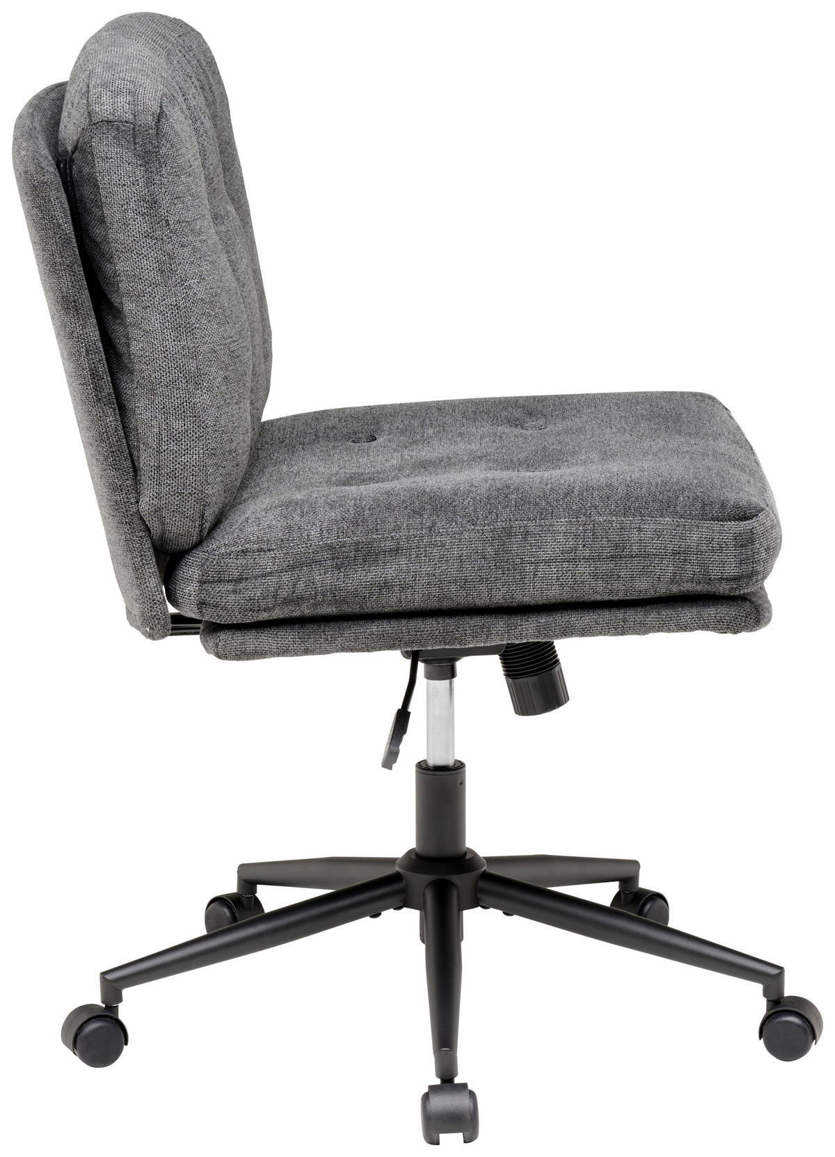 Scaun Rotativ, microfibră, gri - negru/gri, Modern, plastic/lemn (66/90/98/76cm) - MID.YOU