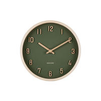 WANDUHR Nervadura Dunkelgrün  - Dunkelgrün, Basics, Holzwerkstoff (22cm) - Karlsson