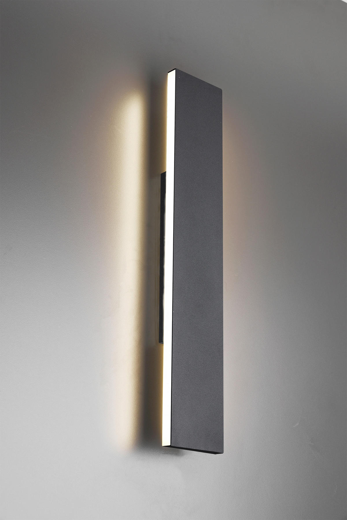 LED VÄGGLAMPA CONCHA 47/8/4,5 cm   - antracit, Klassisk, metall/plast (47/8/4,5cm) - Trio Leuchten