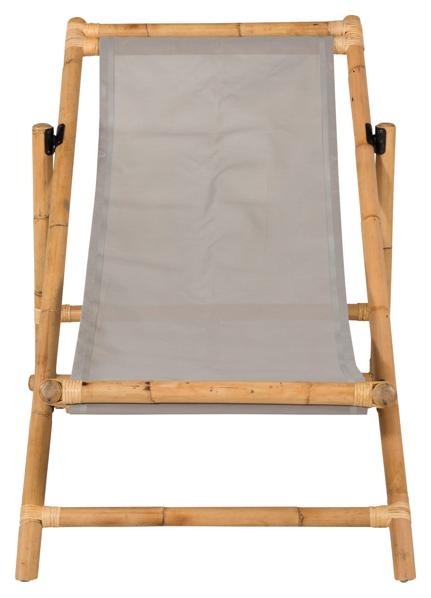 STRANDSTUHL Bambus, Rattan Grau  - Grau, KONVENTIONELL, Holz/Textil (73/79/73cm) - Gardenson