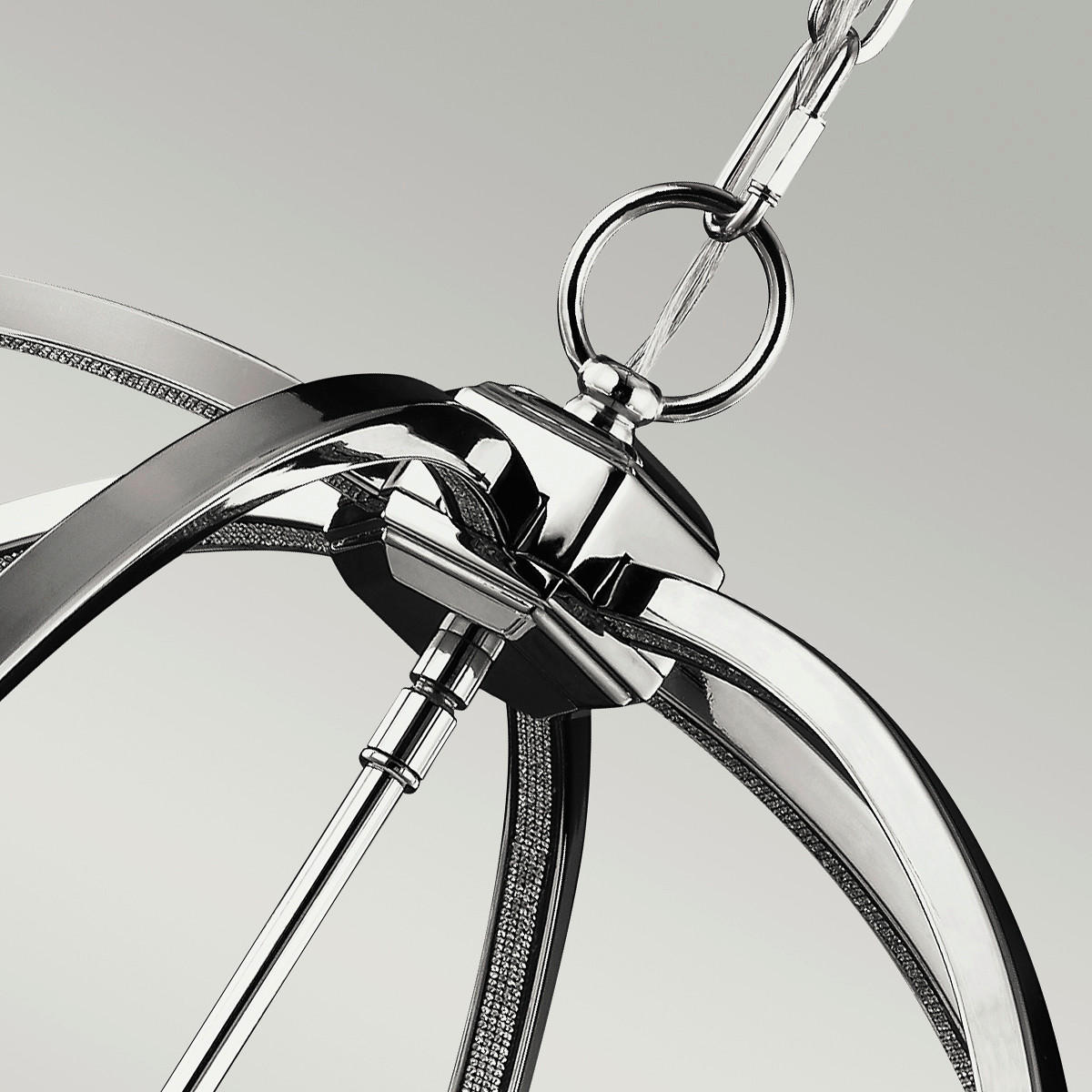 HÄNGLAMPA Elstead Corinne 62.2/86.4 cm  - nickelfärgad, Klassisk, metall (62.2/86.4cm) - Elstead Lighting
