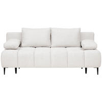 SCHLAFSOFA  mit Liegefunktion Jacquard Beige  - Beige/Schwarz, MODERN, Textil/Metall (204/90/95cm) - MID.YOU
