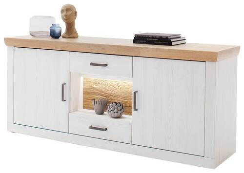 SIDEBOARD 181/78/47 cm - grafitfärgad/svart, Design, metall/trämaterial (181/78/47cm) - MID.YOU