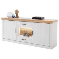 SIDEBOARD 181/78/47 cm  - grafitfärgad/svart, Design, metall/trämaterial (181/78/47cm) - MID.YOU