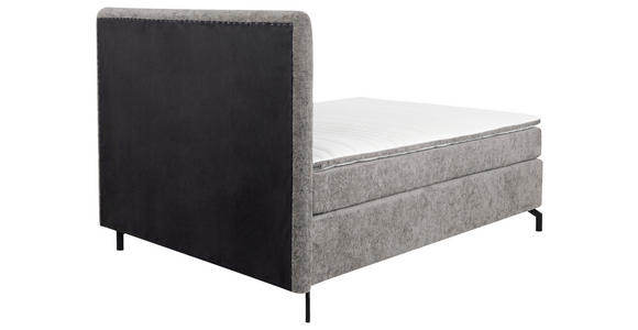 BOXSPRINGBETT 140/200 cm in Grau - Schwarz/Grau, Design, Textil/Metall (140/200cm) - Esposa