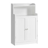 MIDISCHRANK 60/100/30 cm  - Silberfarben/Weiß, MODERN, Holzwerkstoff/Metall (60/100/30cm) - MID.YOU