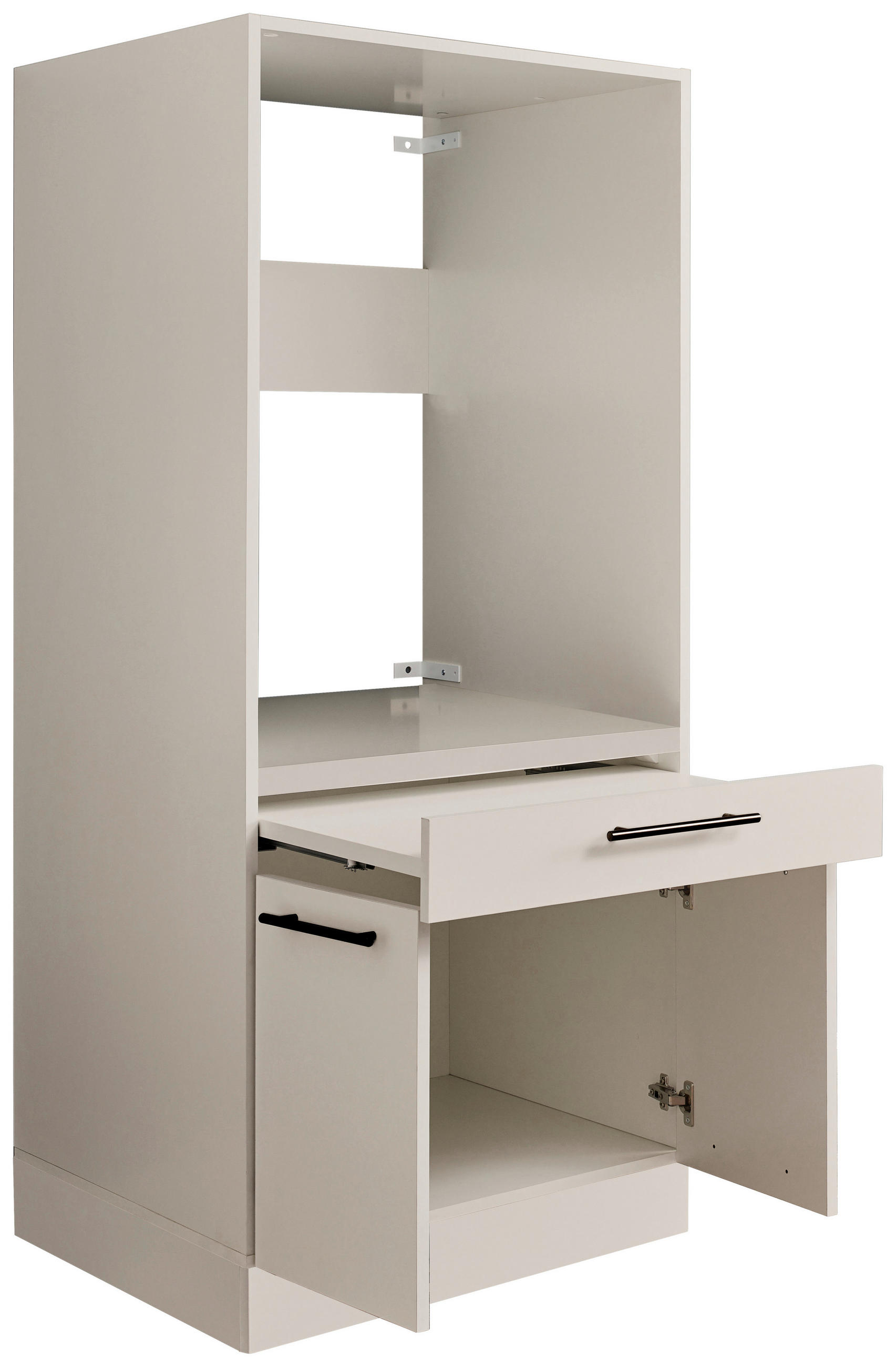 WASCHMASCHINENSCHRANK 67,5/162/67,5 cm  in Kaschmir  - Kaschmir/Schwarz, Design, Holzwerkstoff/Kunststoff (67,5/162/67,5cm)