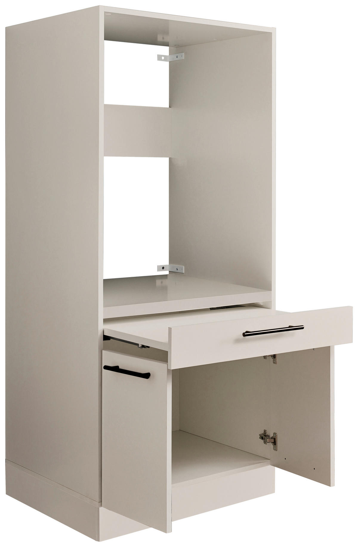 WASCHMASCHINENSCHRANK 67,5/162/67,5 cm  in Kaschmir  - Kaschmir/Schwarz, Design, Holzwerkstoff/Kunststoff (67,5/162/67,5cm)