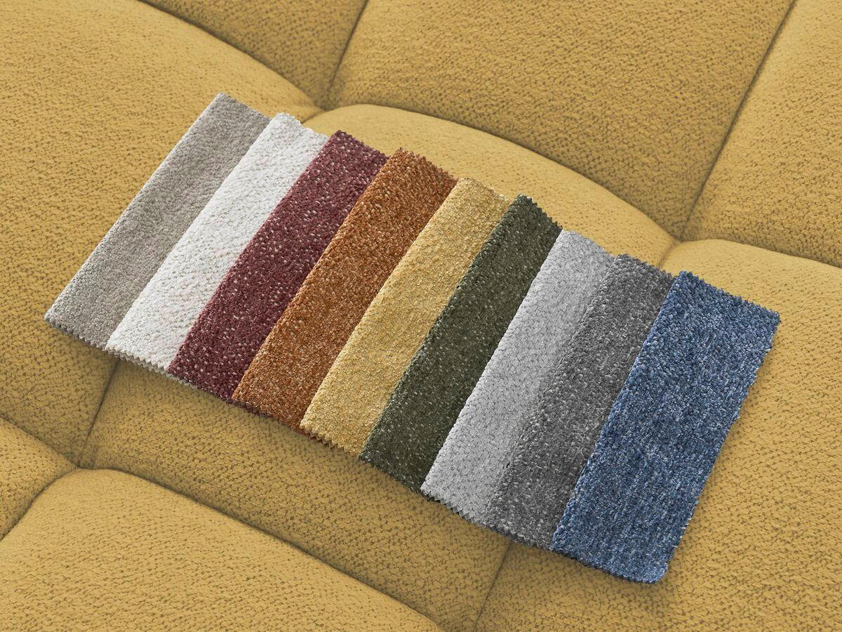 ECKSOFA Ottomane rechts  EVEREST Gelb Flachgewebe  - Gelb/Schwarz, MODERN, Kunststoff/Textil (352/210cm) - Livetastic