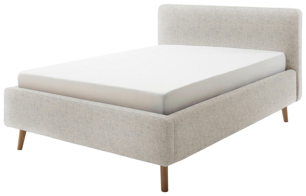 POLSTERBETT Lattenrost, Bettkasten 140/200 cm  in Beige  - Eichefarben/Birkefarben, Design, Holz/Textil (140/200cm) - Xora