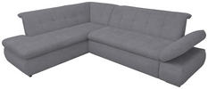 Ecksofa Dunkelgrau Mikrofaser  - Chromfarben/Dunkelgrau, KONVENTIONELL, Textil/Metall (216/273cm) - MID.YOU