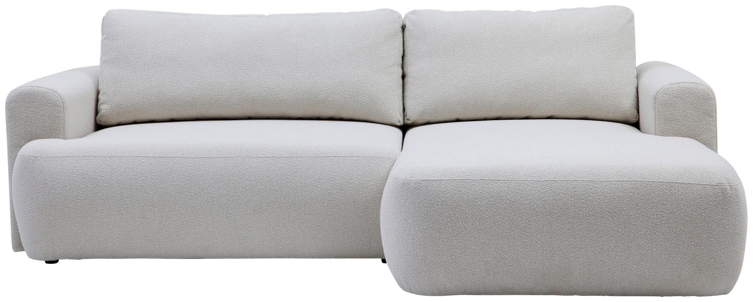 ECKSOFA Perlmutt Bouclé Rückenkissen, Rücken echt  - Perlmutt/Schwarz, KONVENTIONELL, Kunststoff/Textil (257/170cm) - Tom Tailor