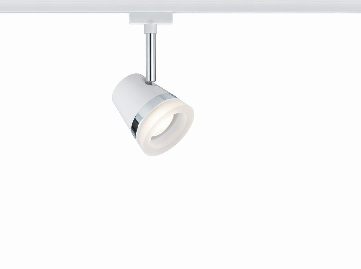 SCHIENENSYSTEM-STRAHLER   18/9 cm   - Chromfarben/Weiß, Design, Metall (18/9cm) - Paulmann
