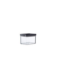 VORRATSDOSE 0,7 l  - Transparent/Schwarz, Basics (14,5/9,4/9,2cm) - Mepal