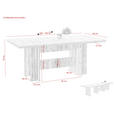 ESSTISCH in Holzwerkstoff 160-320/90/76 cm  - Eichefarben, Basics, Holzwerkstoff (160-320/90/76cm) - Carryhome