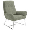 SESSEL in Flachgewebe Olivgrün  - Chromfarben/Olivgrün, Design, Textil/Metall (82/102/81cm) - Pure Home Lifestyle
