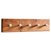 VEŠIAKOVÁ LIŠTA - farba duba, Natur, kov/drevo (50/10/3,5cm) - Linea Natura