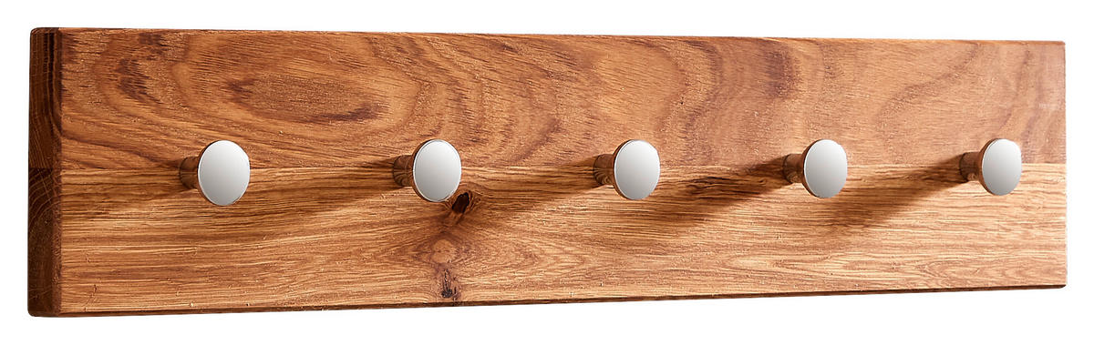 VEŠIAKOVÁ LIŠTA - farba duba, Natur, kov/drevo (50/10/3,5cm) - Linea Natura