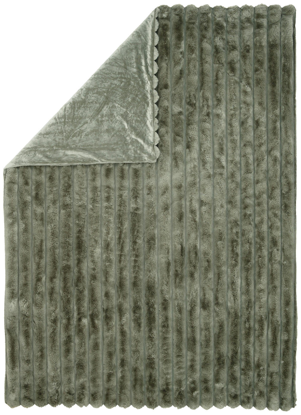 PÄLSPLÄD ZUZANNO 150/200 cm  - grön, Basics, textil (150/200cm) - Novel