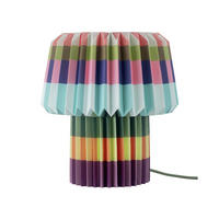 LED-TISCHLEUCHTE REMEMBER 30/31 cm  - Dunkelgrün/Aubergine, Basics, Papier (30/31cm) - REMEMBER