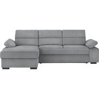 ECKSOFA  in Webstoff Grau  166/258 cm  - Dunkelbraun/Grau, KONVENTIONELL, Kunststoff/Textil (166/258cm) - Cantus