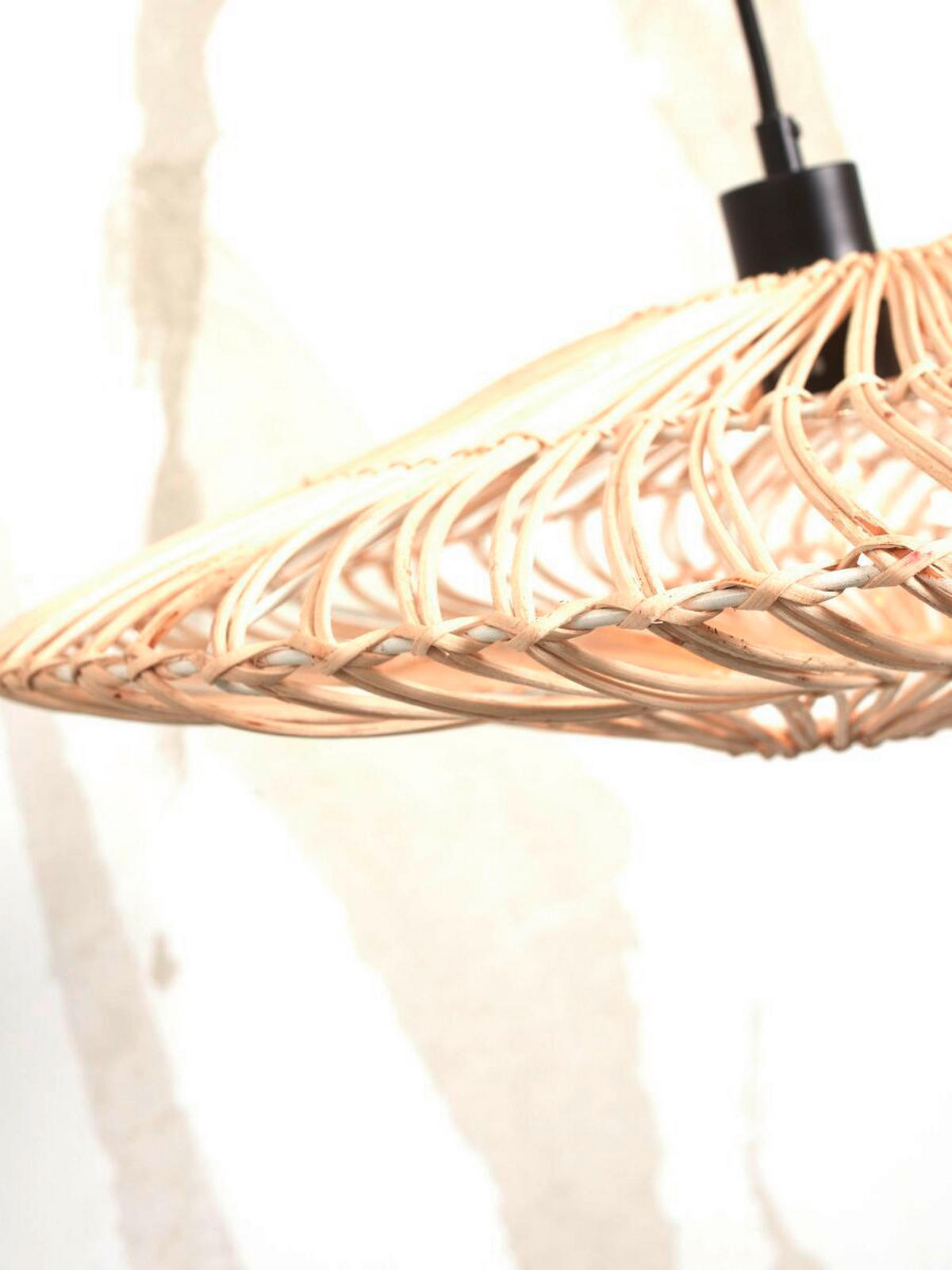 STOJACÍ LAMPA, 63/40/150 cm - bílá, Trend, přírodní materiály (63/40/150cm) - Good & Mojo