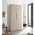 SCHUHSCHRANK  in 90/195/38 cm  - Kaschmir/Schwarz, Design, Holzwerkstoff/Kunststoff (90/195/38cm) - Voleo