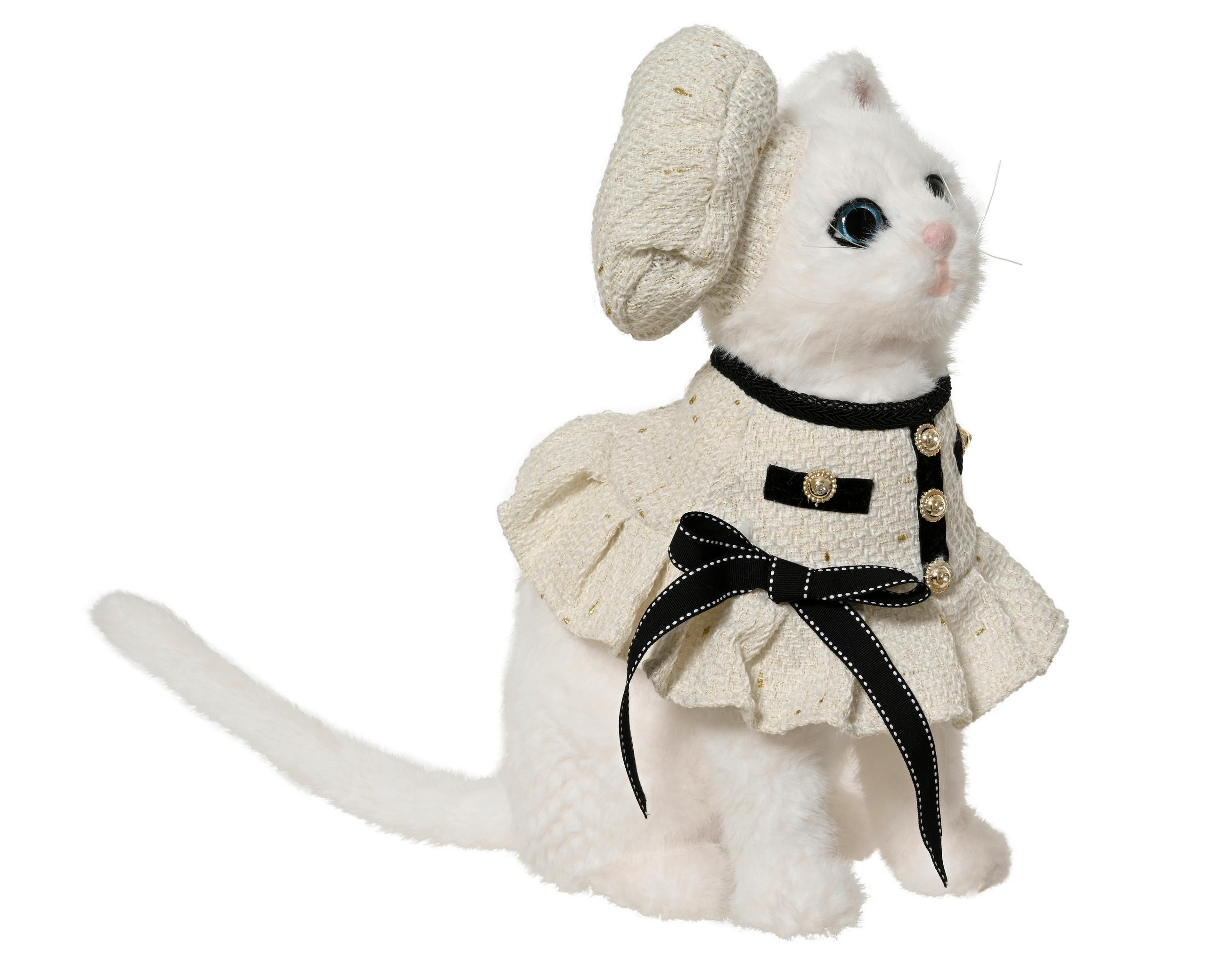 DEKOKATZE - Weiß, LIFESTYLE, Kunststoff (24/17/40cm)